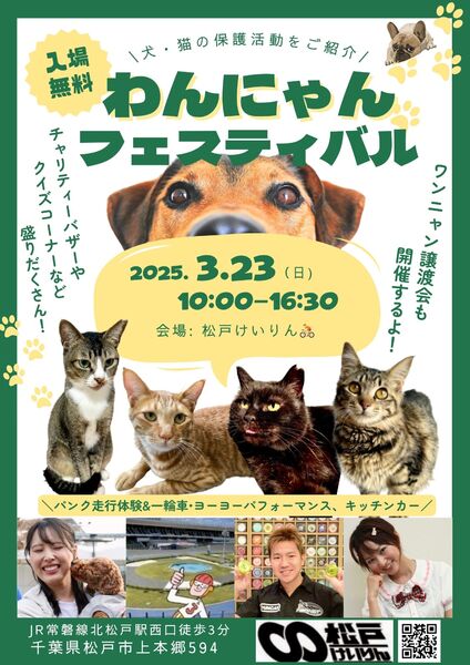 松戸けいりん:わんにゃんフェスティバル｜いつでも里親募集中